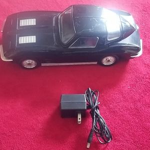 Black 63 Split window Corvette VHS tape rewinding